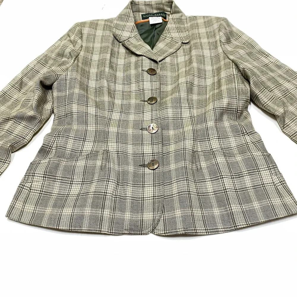 Vintage Harve Benard 8 100% Wool Plaid Blazer and size 10 Skirt Pendleton Wool - Picture 3 of 8